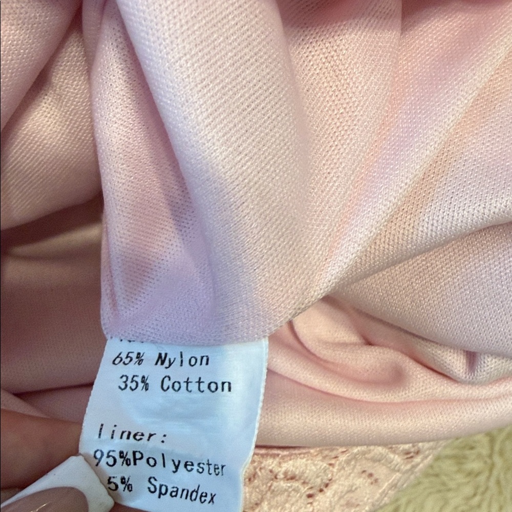 Grace Karin Floral Lace A-Line Skirt in Light Pink - Picture 3 of 4